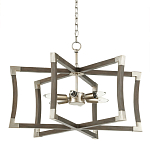 Подвесной светильник в форме фонаря серый Gray Eco Lantern варинант исполнения - 3 | Loft Concept в Твери