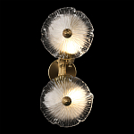 Бра с ветвистыми бронзовыми элементами и стеклянными рифлеными дисками Textured Glass Bra варинант исполнения - 3 | Loft Concept в Твери