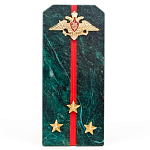 Сувенир Погон ВС из натурального камня змеевик Souvenir Epaulets варинант исполнения - 2 | Loft Concept в Твери