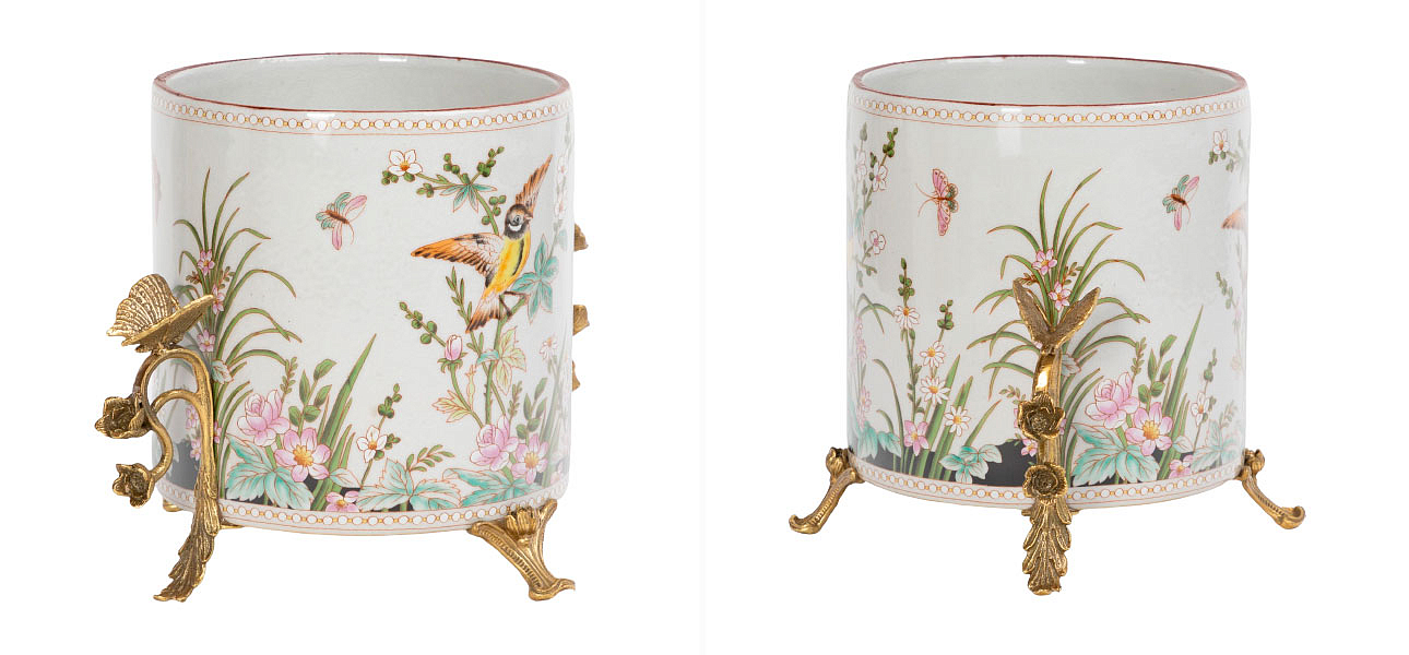 Ваза с орнаментом и бронзовыми элементами Iris - Loft-Concept в Твери