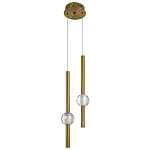 Подвесной светильник с 2-мя плафонами Celestin Spheres Brass Hanging Lamp варинант исполнения - 2 | Loft Concept в Твери