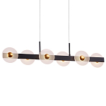 Линейный подвесной светильник с круглыми плафонами и золотистыми акцентами Aurelia Circles варинант исполнения - 1 | Loft Concept в Твери