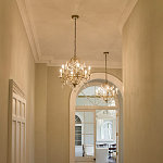 Люстра подвеная с 4-мя лампами и стеклянными подвесками в классическом стиле Feiss варинант исполнения - 2 | Loft Concept в Твери