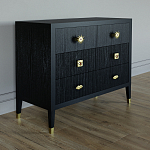 Бельевой Комод с 4 ящиками Elsa Dreams Black варинант исполнения - 1 | Loft Concept в Твери