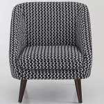 Кресло с черно-белым принтом Pauley Black White Armchair варинант исполнения - 3 | Loft Concept в Твери