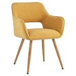 Стул в рогожке желтого цвета NEASAN STOOL варинант исполнения - 1 | Loft Concept в Твери