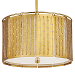 Люстра с золотым фактурным каркасом и тканевым абажуром Lustery Gold варинант исполнения - 2 | Loft Concept в Твери