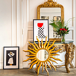 Зеркало-солнце круглое с золотыми с лучами Rays of Peace варинант исполнения - 3 | Loft Concept в Твери