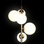 Подвесной светильник с 5-ю белыми шарообразными плафонами Bubble Chandelier варинант исполнения - 4 | Loft Concept в Твери