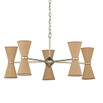 Люстра серебряного цвета с тканевыми абажурами Loft Rope Light варинант исполнения - 2 | Loft Concept в Твери