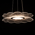 Люстра с прозрачным волнистым плафоном в форме цветка Ethereal Bloom варинант исполнения - 5 | Loft Concept в Твери