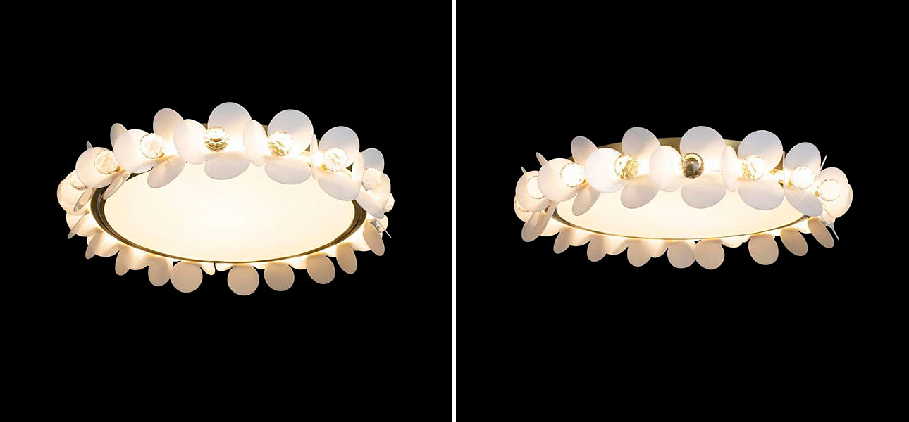 Потолочный светильник Белые Цветы White Flowers Ceiling lamp D 48 Потолочный светильник Белые Цветы White Flowers Ceiling lamp D 48 - Loft-Concept в Твери