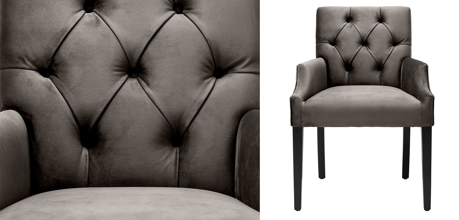 Стул Eichholtz DINING CHAIR ATENA WITH ARM dark Стул Eichholtz DINING CHAIR ATENA WITH ARM dark - Loft-Concept в Твери