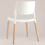 Пластиковый стул на ножках из массива бука Ferret White 4 шт варинант исполнения - 5 | Loft Concept в Твери