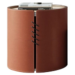 Круглый приставной стол Baxter Leather Side Table варинант исполнения - 1 | Loft Concept в Твери