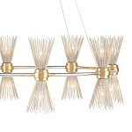 Люстра круглая с фактурными абажурами из тонких металлических палочек Wild Thorns варинант исполнения - 1 | Loft Concept в Твери