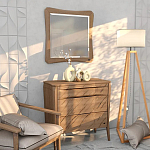 Зеркало квадратное c деревянной рамой из массива дуба Tasteful Furniture варинант исполнения - 3 | Loft Concept в Твери