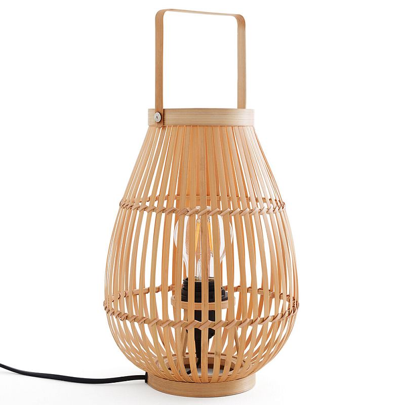 Настольная лампа ручной работы из бамбука Bamboo Grove Бежевый Настольная лампа ручной работы из бамбука Bamboo Grove Бежевый в Твери | Loft Concept