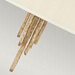 Люстра подвесная с широким белым текстильным абажуром и вертикальными декоративными элементами Hinkley варинант исполнения - 4 | Loft Concept в Твери