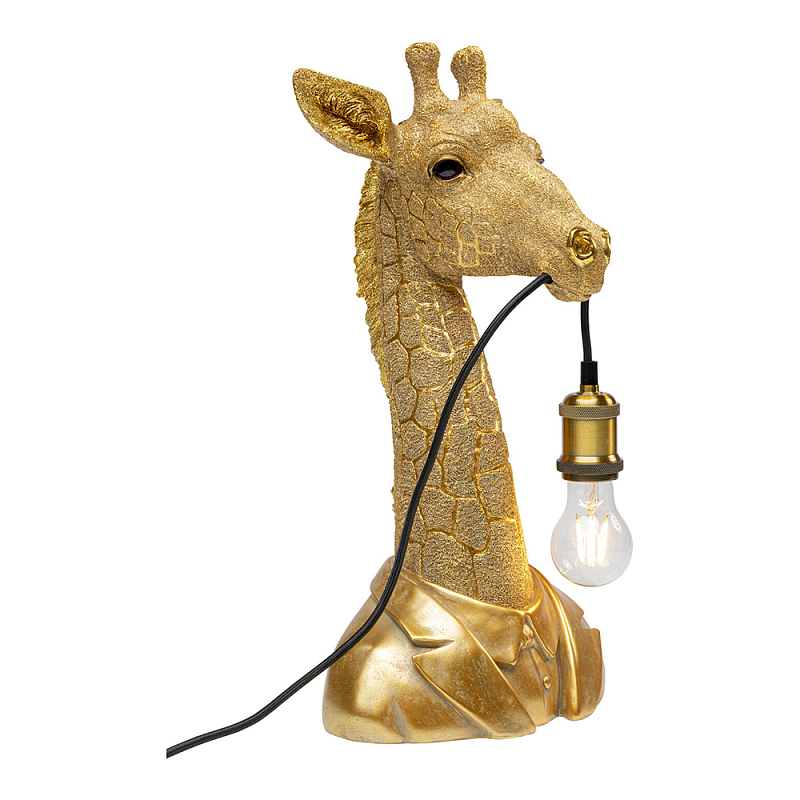 Настольная лампа в детскую Жираф в золотом костюме Золотой в Твери | Loft Concept 