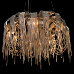 Люстра подвесная круглая с изогнутыми металлическими дугами и ниспадающими цепочками 65 см Atlantis Chain варинант исполнения - 17 | Loft Concept в Твери