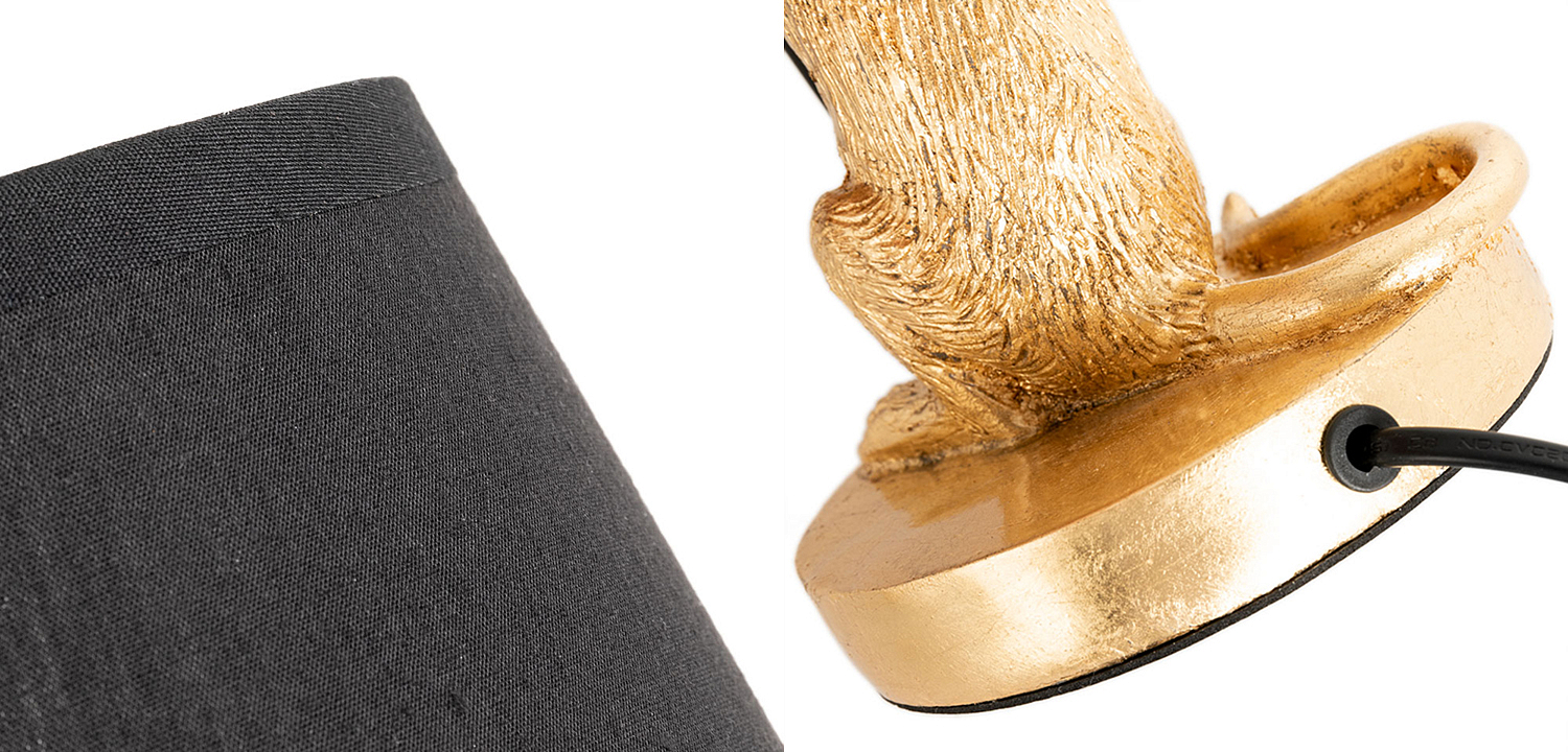 Настольная лампа Gold Mouse holding a black lamp Настольная лампа Gold Mouse holding a black lamp - Loft-Concept в Твери