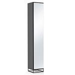 Шкаф-пенал с зеркальной дверцей и фасадом цвета графит Strict Lines варинант исполнения - 1 | Loft Concept в Твери