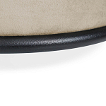 Банкетка круглая бежевый велюр на 4-х металлических ножках черного цвета SANJAY варинант исполнения - 3 | Loft Concept в Твери