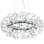 Круглая подвесная люстра Crystal Dandelions Chrome Chandelier варинант исполнения - 1 | Loft Concept в Твери