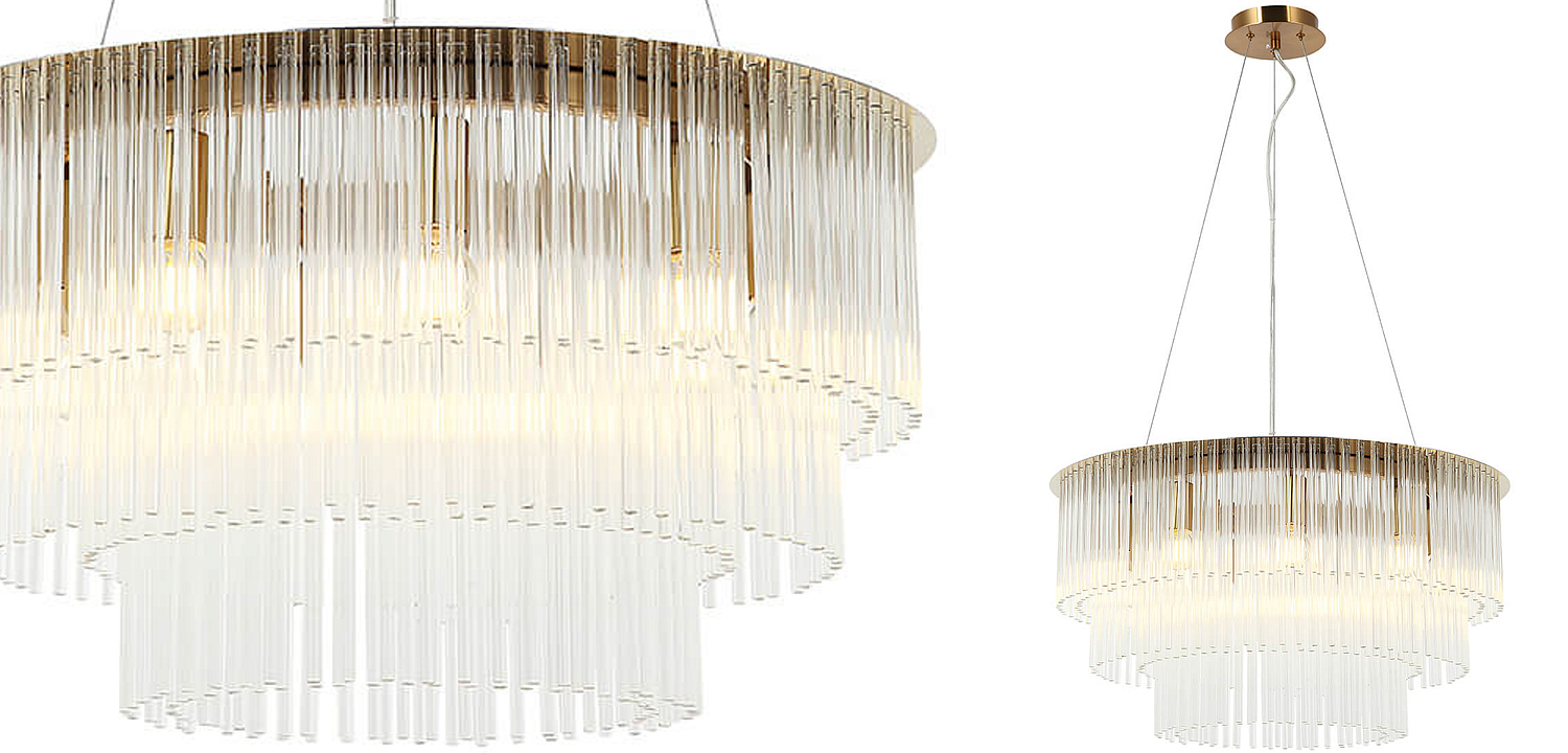 Люстра Harrison Chandelier gold 9 lamp Люстра Harrison Chandelier gold 9 lamp - Loft-Concept в Твери