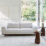 Круглый приставной стол из массива ореха Balu Wooden Side Table варинант исполнения - 6 | Loft Concept в Твери