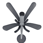 Вешалка серого цвета с 4-мя крючками из пластика Curves Hangers варинант исполнения - 2 | Loft Concept в Твери