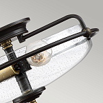 Потолочный светильник со стеклянным плафоном на изогнутых кронштейнах Quoizel  варинант исполнения - 6 | Loft Concept в Твери