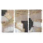 Триптих Геометрический гобелен бежевый Figurative Beige Wall Hangings варинант исполнения - 4 | Loft Concept в Твери