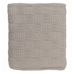 Плед из хлопка рельефной вязки бежево-серого цвета Waffle Comfort варинант исполнения - 4 | Loft Concept в Твери