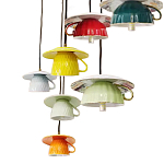 Подвесные светильники в виде разноцветных чашек Flower Reversal варинант исполнения - 2 | Loft Concept в Твери