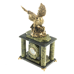 Часы настольные из натурального камня с декором в виде орла Eagle Stone Clock варинант исполнения - 10 | Loft Concept в Твери