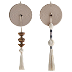 Аксессуар на стену диск с деревянными бусинами Wall Decor Thread Disc  варинант исполнения - 4 | Loft Concept в Твери