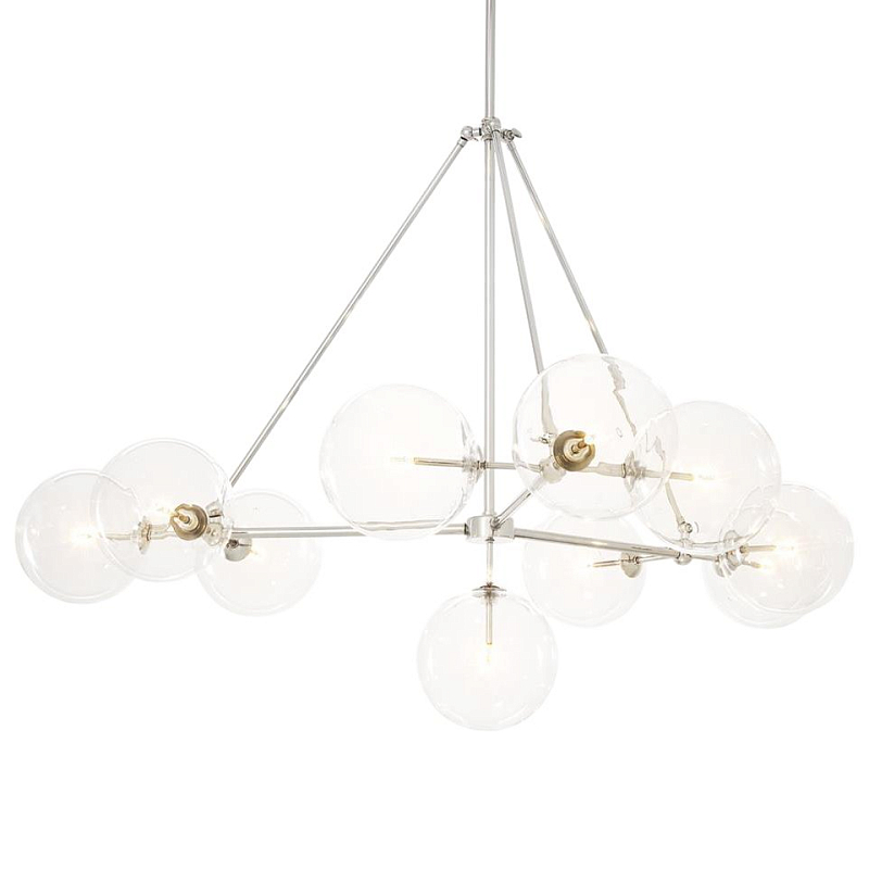 Люстра Chandelier Bermude Никель Прозрачное Стекло Люстра Chandelier Bermude Никель Прозрачное Стекло в Твери | Loft Concept