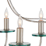 Люстра серебряного цвета с изогнутыми элементами каркаса Twisted Iron Chandelier варинант исполнения - 2 | Loft Concept в Твери