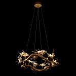 Люстра подвесная с прозрачными стеклянными птичками на ветвях Диаметр 80 см Serip Voa варинант исполнения - 5 | Loft Concept в Твери