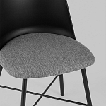 Стул из прочного пластика на металлическом основании Anora Black варинант исполнения - 7 | Loft Concept в Твери