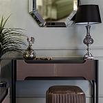 Настольная лампа с черным конусообразным абажуром Glass Flask варинант исполнения - 1 | Loft Concept в Твери