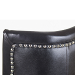 Кресло из натуральной кожи на 4-х деревянных ножках из массива бука Daniel Leather Armchair black варинант исполнения - 5 | Loft Concept в Твери