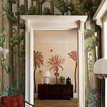 Обои ручная роспись Redwoods Sequoia on Sterling Silver gilded paper варинант исполнения - 2 | Loft Concept в Твери