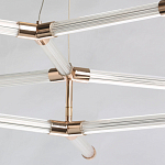 Люстра с геометрической конструкцией из вытянутых цилиндрических плафонов Hex Scaffold  варинант исполнения - 5 | Loft Concept в Твери