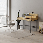 Стол письменный с выдвижным ящиком цвета древесины LEILA WORKING TABLE OAK ANTHRACITE варинант исполнения - 8 | Loft Concept в Твери