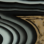 Дизайнерский комод с 4-мя дверцами в черно-золотых тонах Calista варинант исполнения - 1 | Loft Concept в Твери