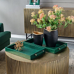 Комплект из двух прямоугольных подносов зеленого цвета Serpent варинант исполнения - 4 | Loft Concept в Твери