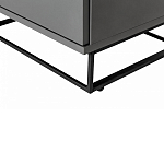 Стеллаж книжный цвета графит с 3-мя открытыми полками и дверкой Strict Lines варинант исполнения - 3 | Loft Concept в Твери